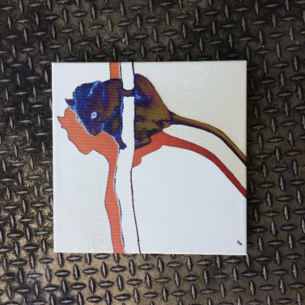 Mouse - Original Wall Art print on 12 x 12 canvas - Picture 6 of 6